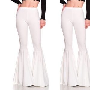 White bell bottom pants